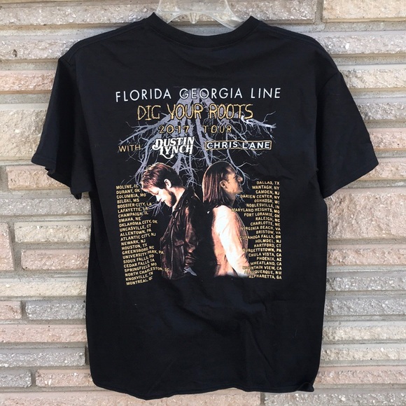 Florida Georgia Line 2017 Dig Your Roots tee - Picture 3 of 4